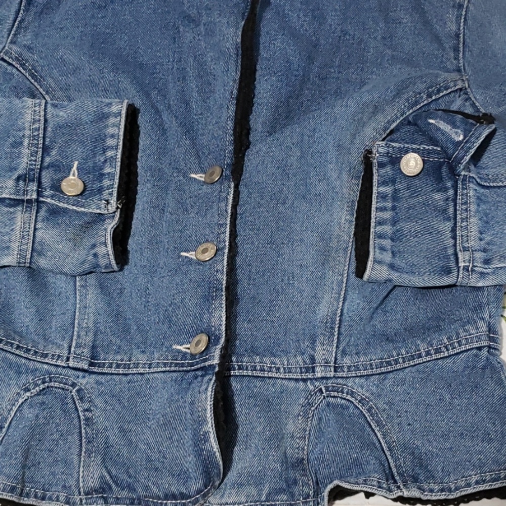 JEANOLOGY JEAN WOMEN'S BLUE JACKET SIZE4. - Picture 4 of 8